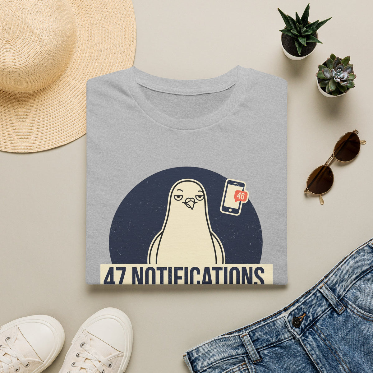 47 Notifications Pidgeon T-Shirt