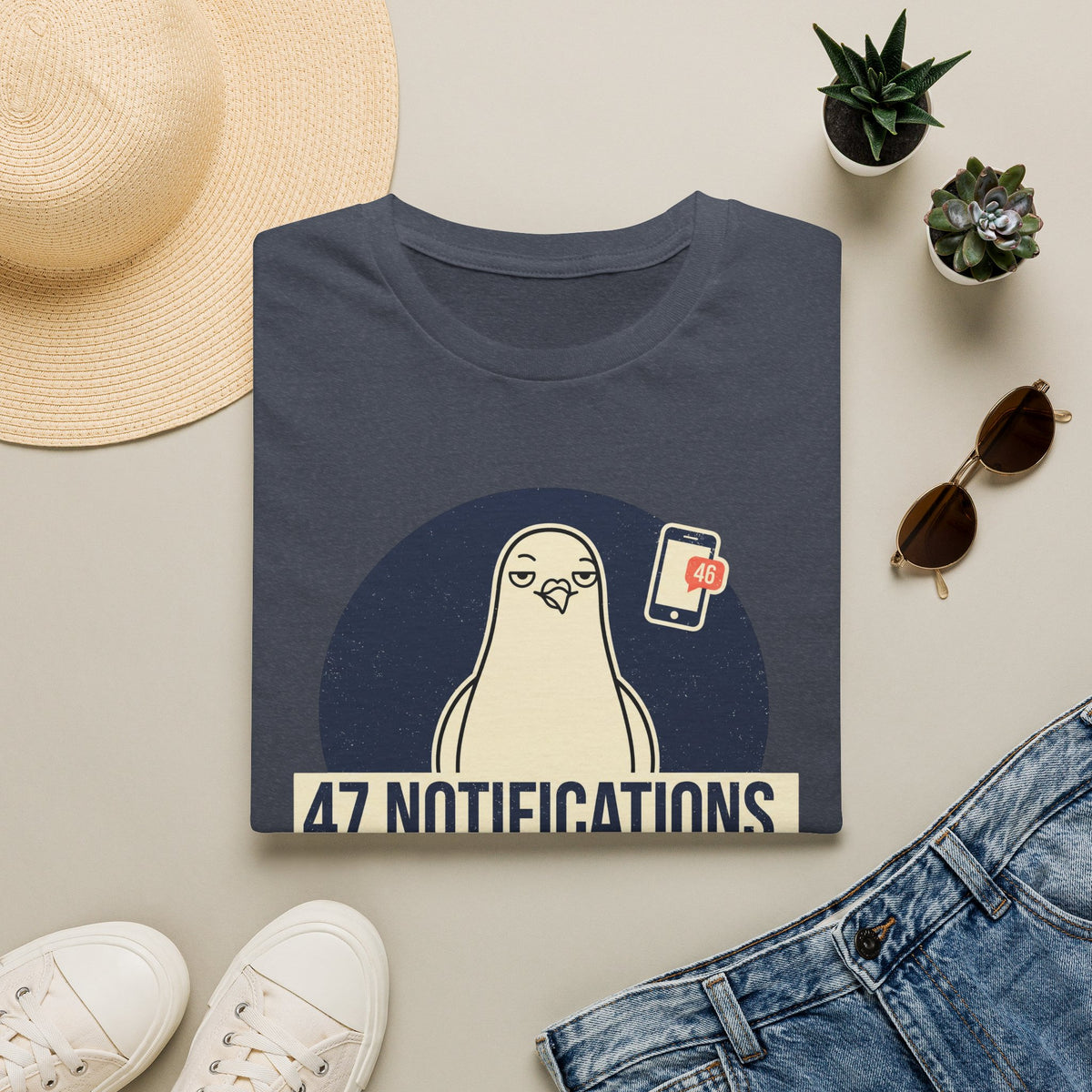 47 Notifications Pidgeon T-Shirt