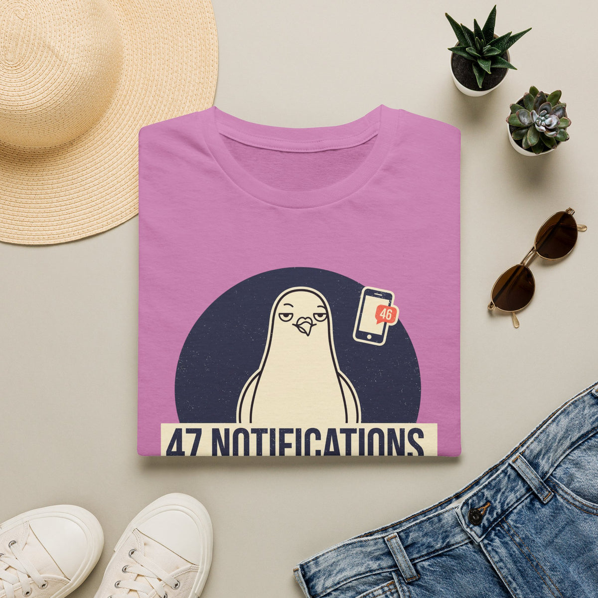 47 Notifications Pidgeon T-Shirt