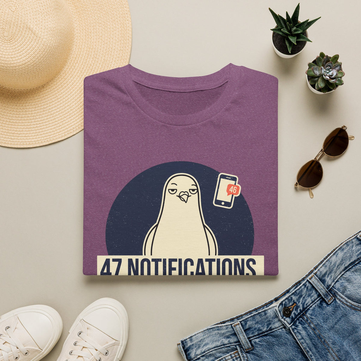 47 Notifications Pidgeon T-Shirt
